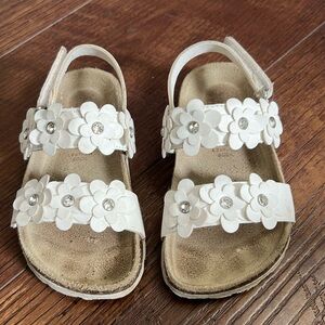 Toddler Flower Sandles with Rhinestones